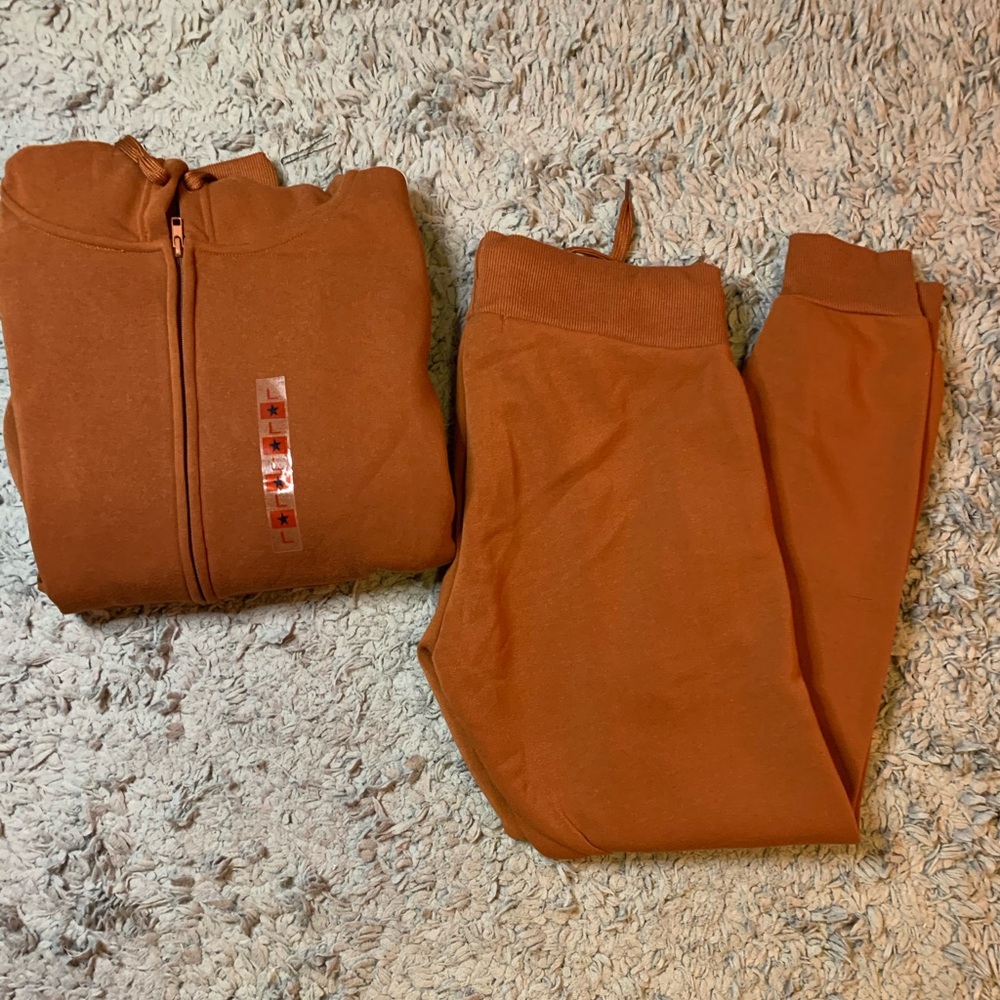 BROWN HOODIE SET
